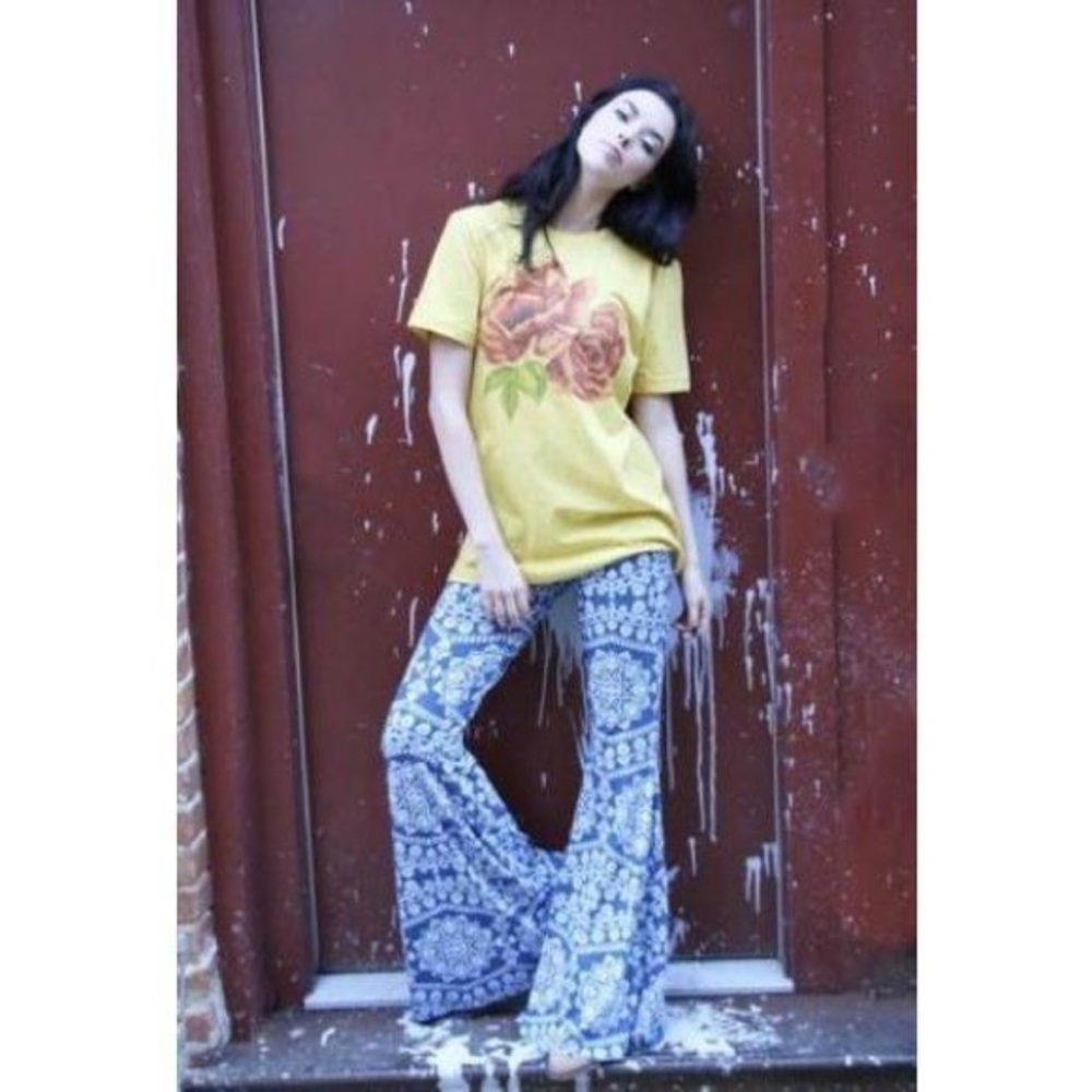 NEW Blue Boho Bellbottoms. - Picture 2 of 3